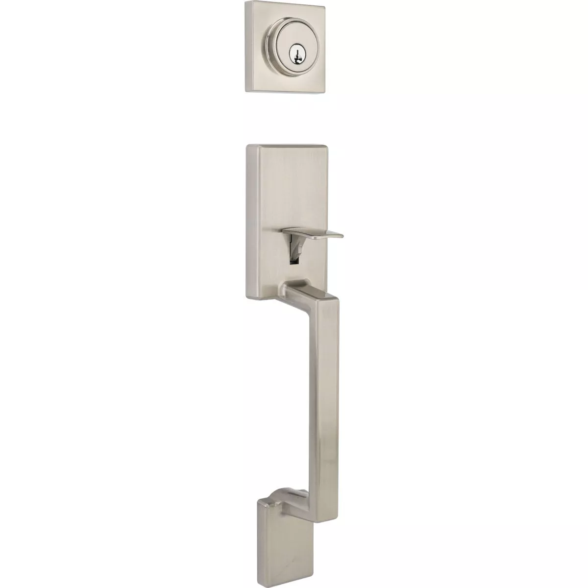 Steel Pro Brushed Nickle Modern Handleset with Square Lever | Do it Best