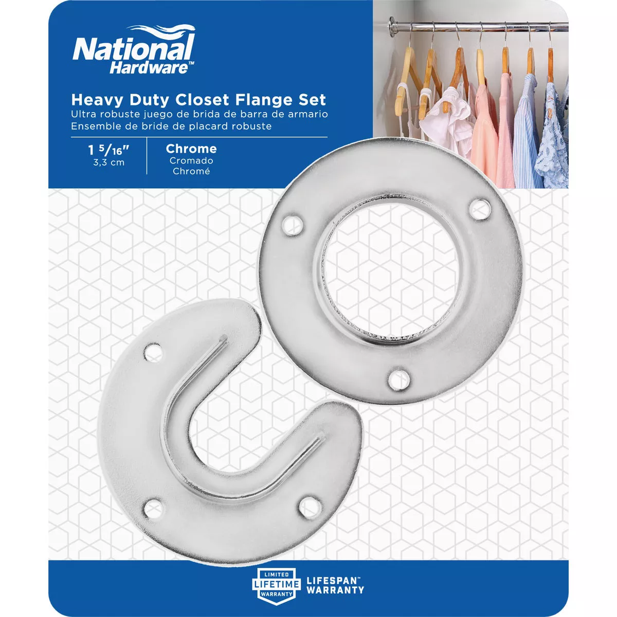 Stanley Home Designs 1-5/16 In. Zinc Closet Rod Socket, Chrome (2-Pack) - photo 2