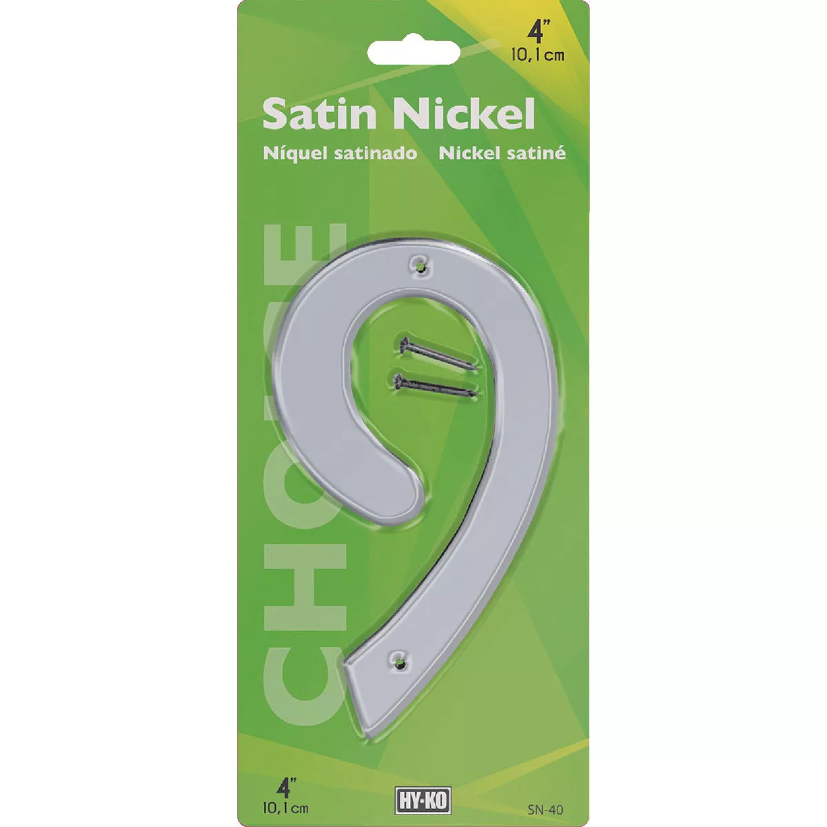 Hy-Ko 4 In. Satin Nickel Number 9 - photo 2