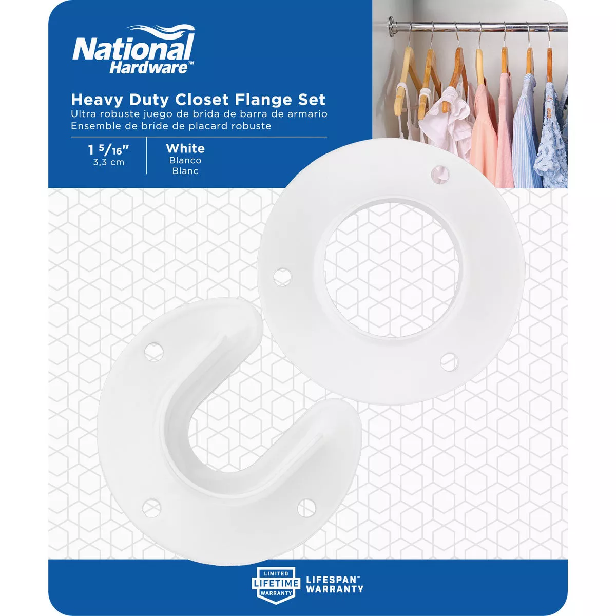 Stanley Home Designs 1-5/16 In. Zinc Closet Rod Socket, White (2-Pack) - photo 2