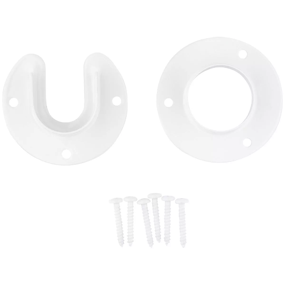 Stanley Home Designs 1-5/16 In. Zinc Closet Rod Socket, White (2-Pack) - photo 3
