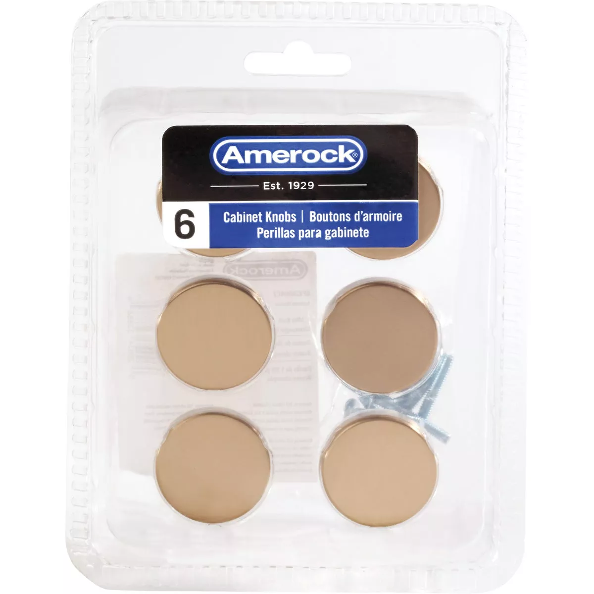 Amerock Versa 1.375 In. Dia. Round Champagne Bronze Cabinet Knob (6-Pack) - photo 2