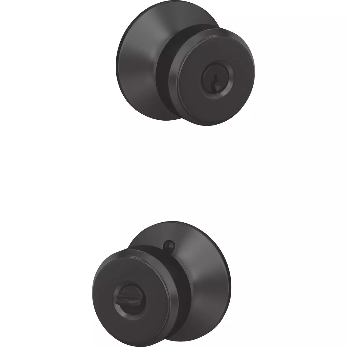 Schlage Bowery Matte Black Restoring Keyed Entry Door Knob - photo 4