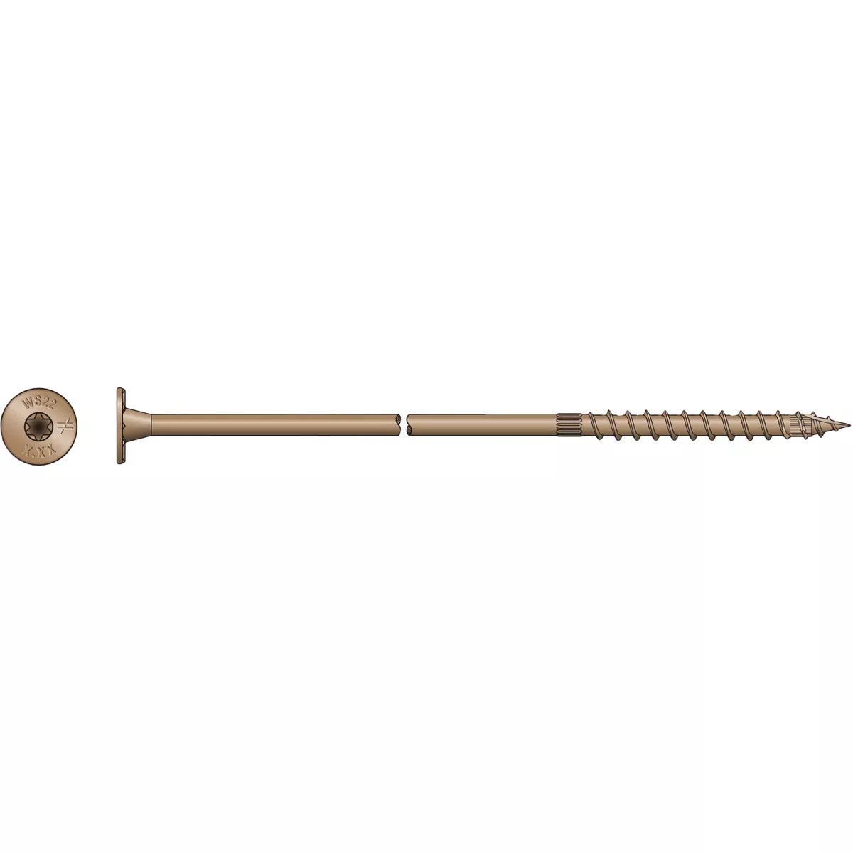 Strong-Drive SDWS TIMBER Screw (Exterior Grade) 0.220 in. x 8 in. T40, Tan