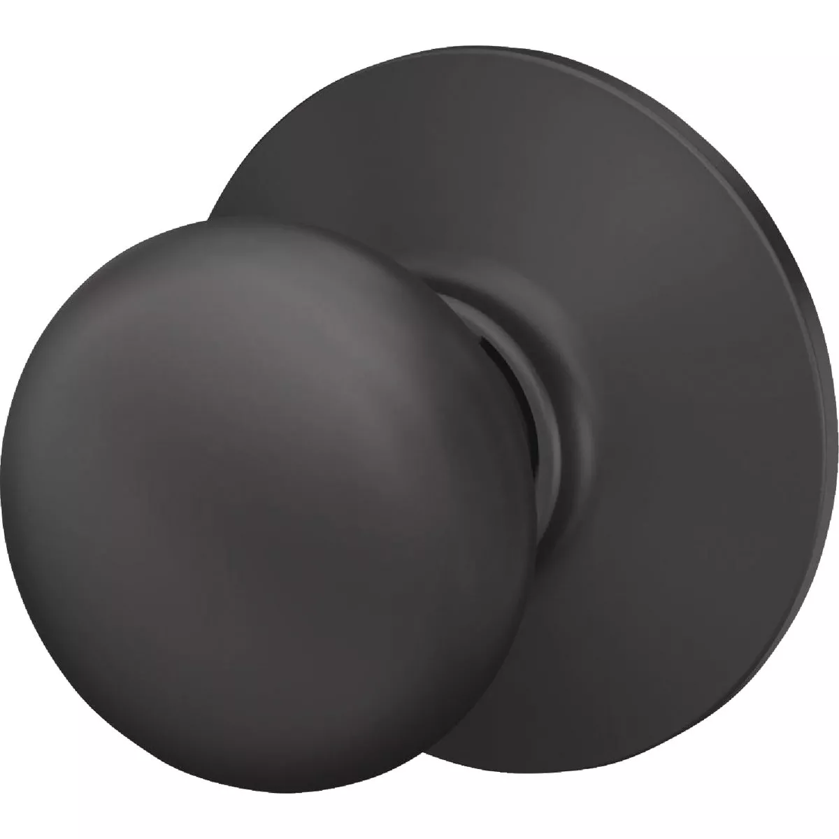 Schlage Plymouth Matte Black Passage Hall & Closet Door Knob - photo 2