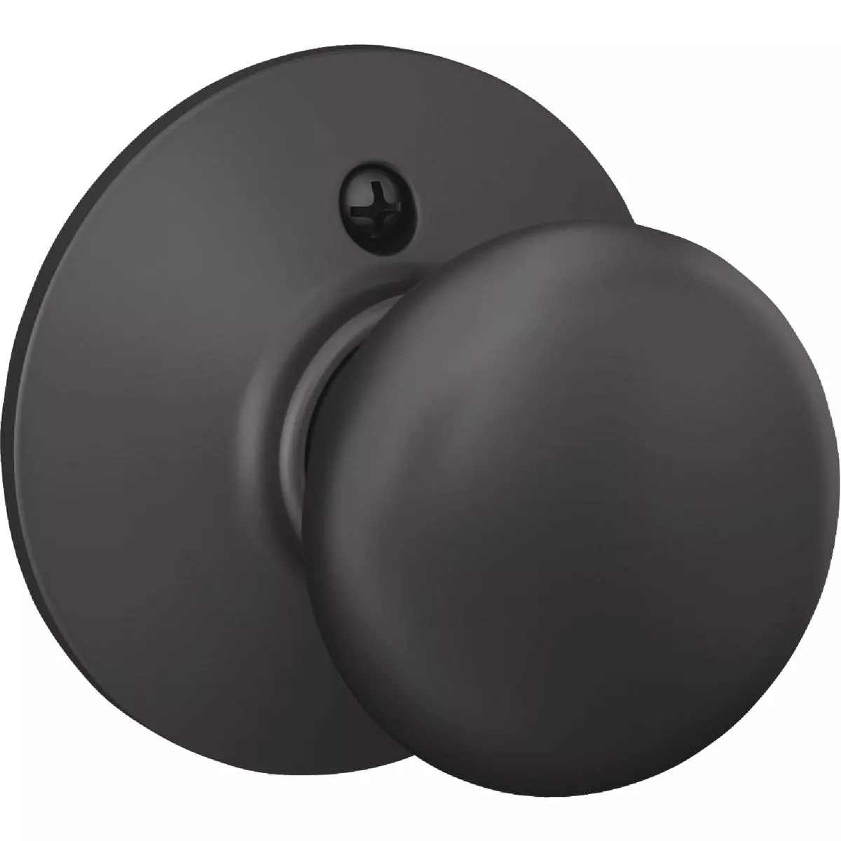 Schlage Plymouth Matte Black Passage Hall & Closet Door Knob - photo 3