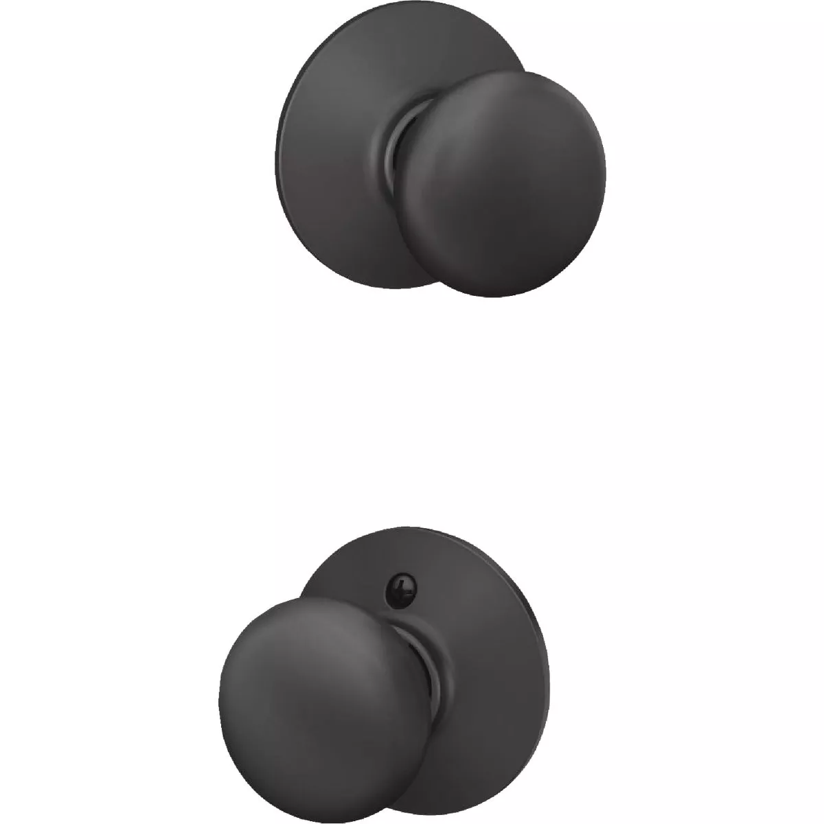Schlage Plymouth Matte Black Passage Hall & Closet Door Knob - photo 4