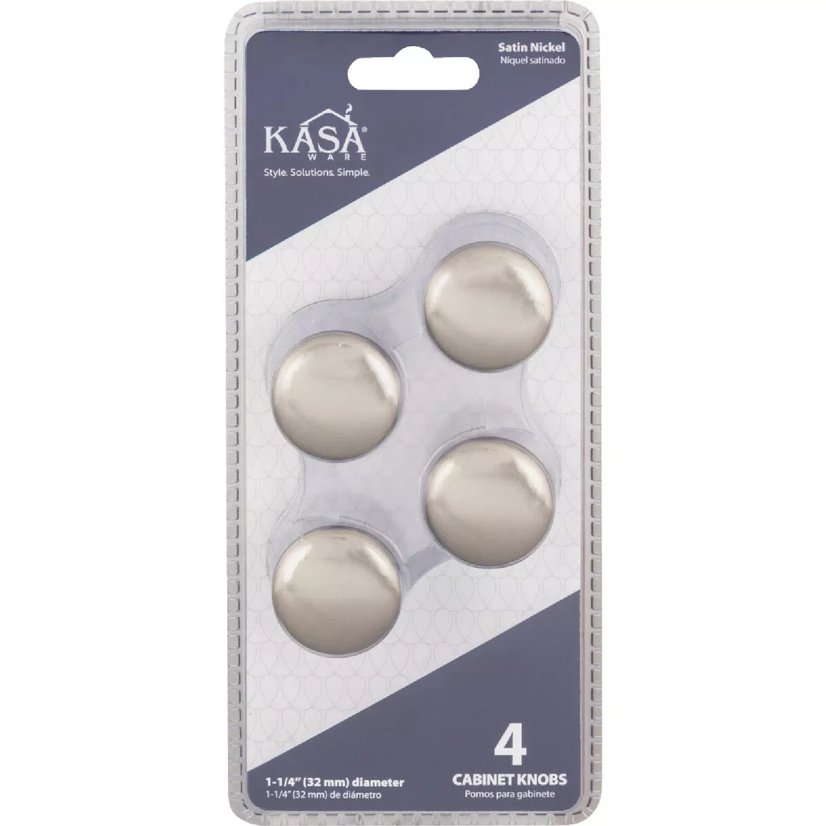 KasaWare 1-1/4 In. Diameter Satin Nickel Knob (4-Pack) - photo 2
