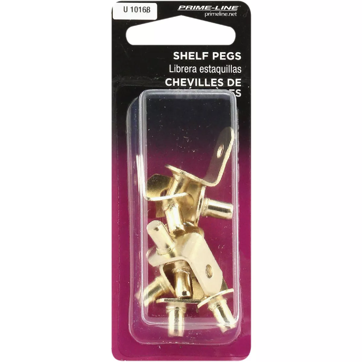 Prime-Line 1/4 In. Brass Metal Shelf Support (8-Count) - photo 2