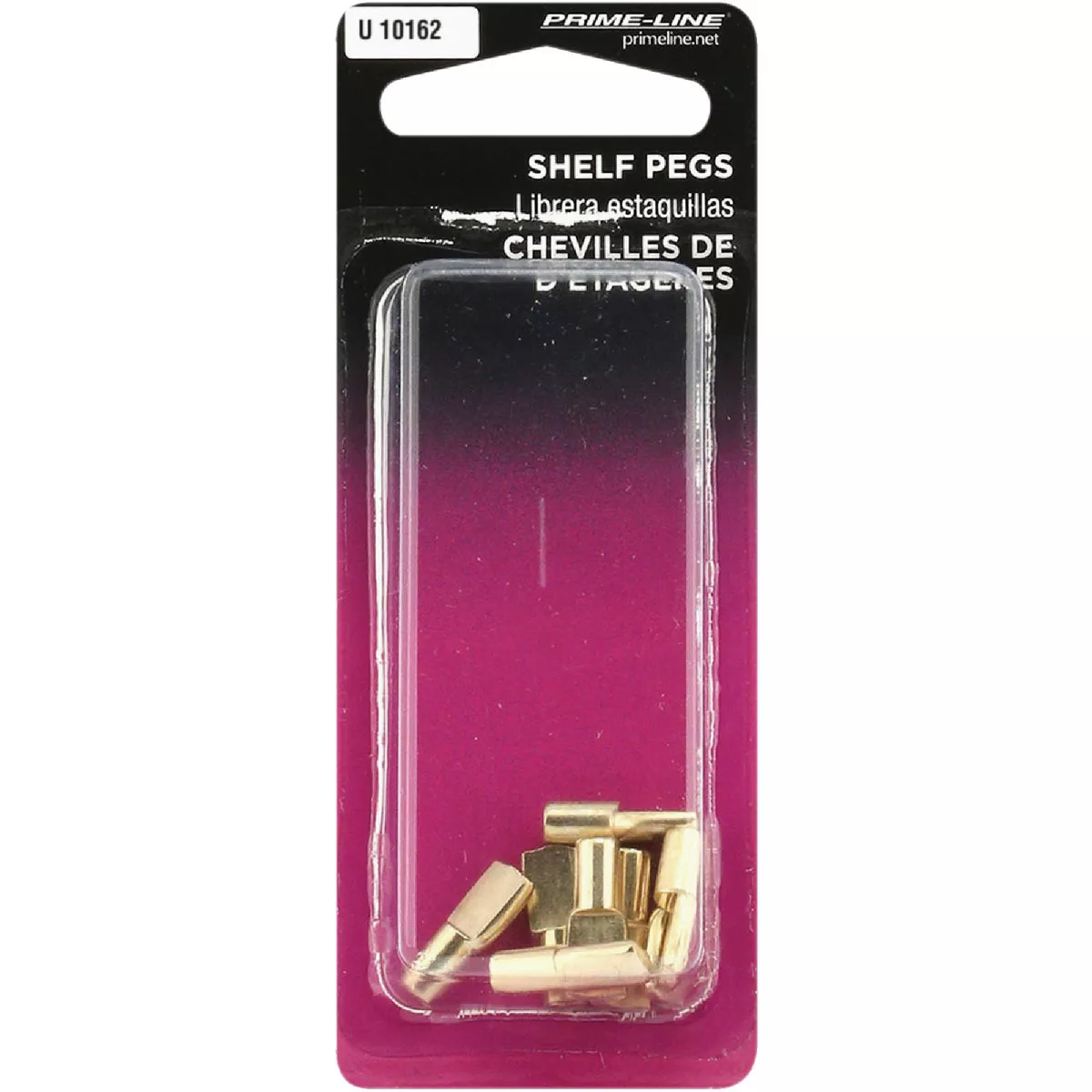 Prime-Line 1/4 In. Brass Spoon-Style Shelf Support Peg (8-Count) - photo 2