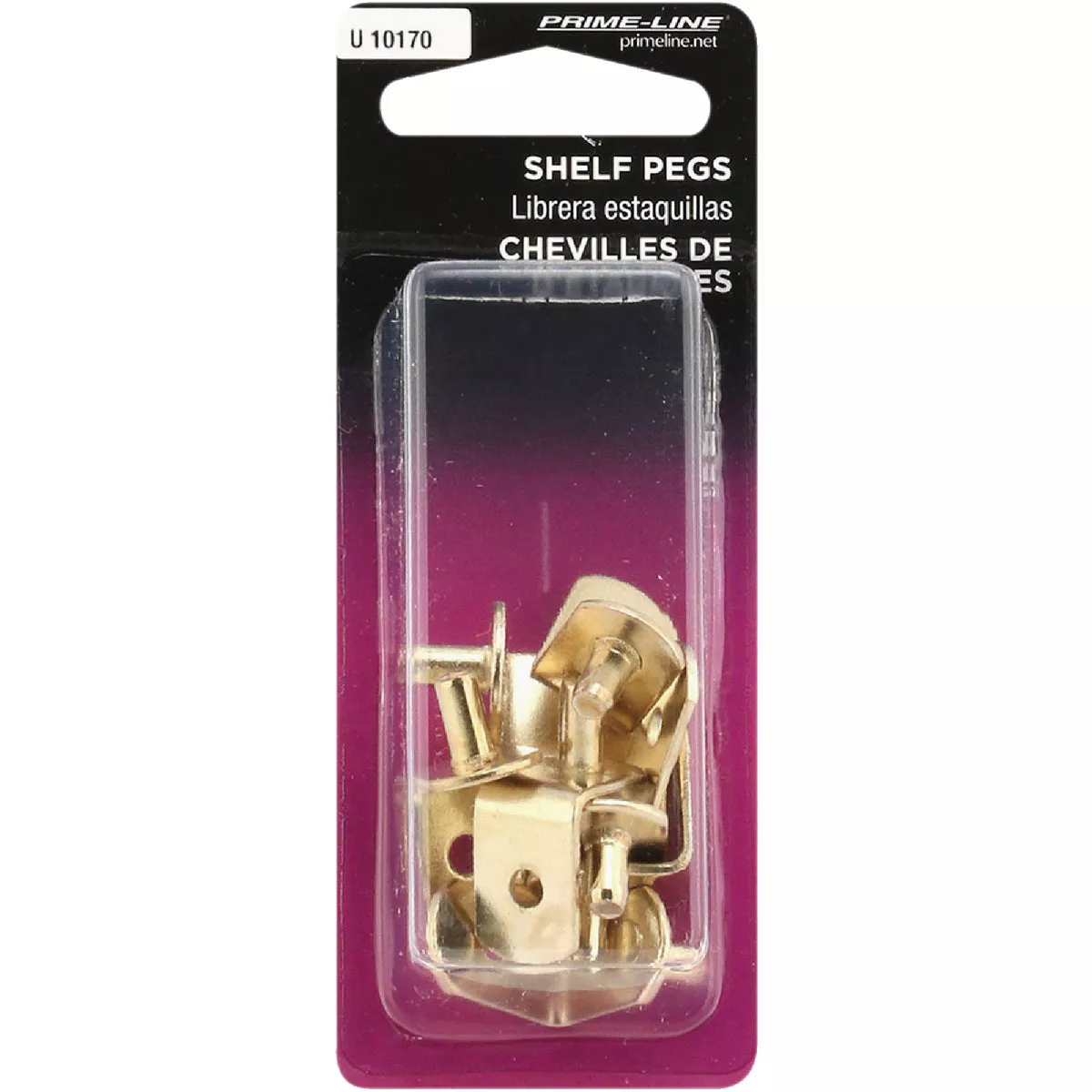 Prime-Line 5mm Brass Metal Shelf Support (8-Count) - photo 2