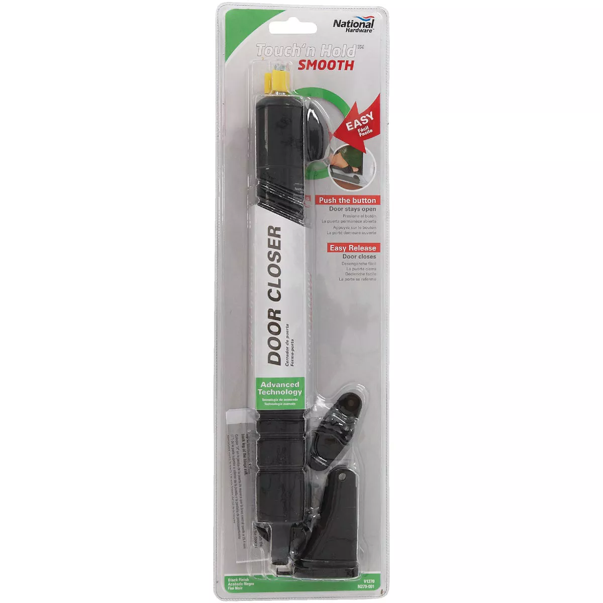 National Hardware Black Touch'N Hold Smooth Screen Door Closer - photo 2