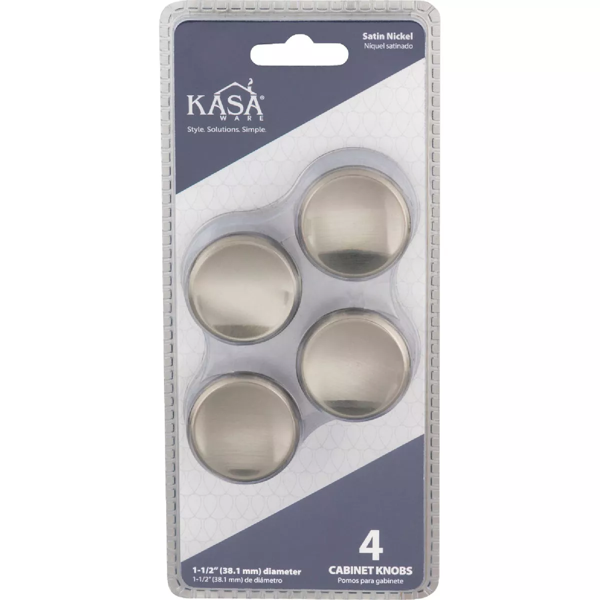 KasaWare 1-1/2 In. Diameter Satin Nickel Knob (4-Pack) - photo 2