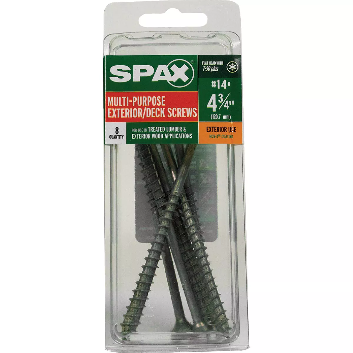 SPAX #14 x 4-3/4 In. T30 Plus Flat Head HCR-X (Exterior Rated) Deck Screw (8 Ct.) - photo 4
