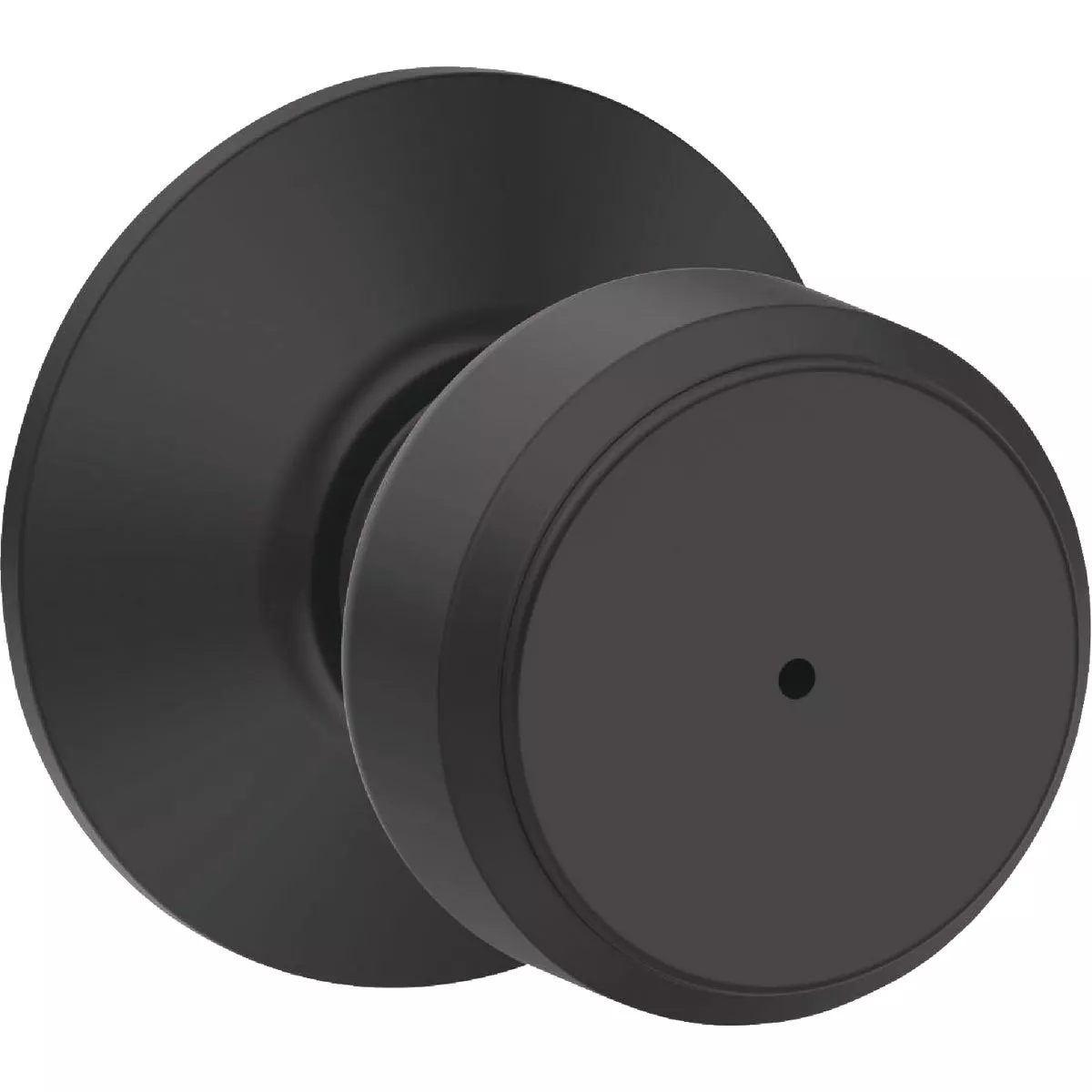 Schlage Bowery Matte Black Bed & Bath Privacy Lock