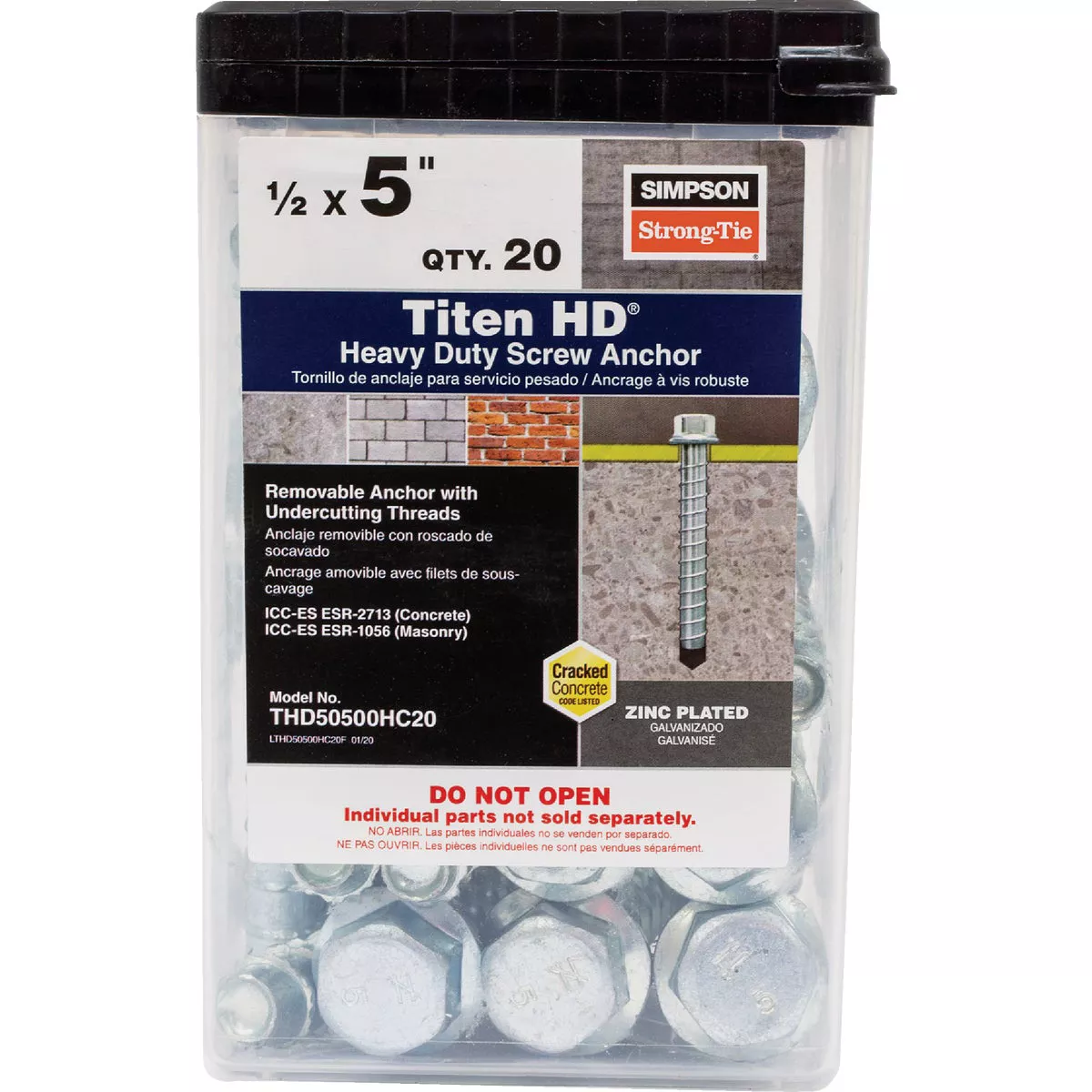 Simpson Strong-Tie Titen HD 1/2 In. x 5 In. Heavy-Duty Screw Anchor (20-Qty) - photo 2