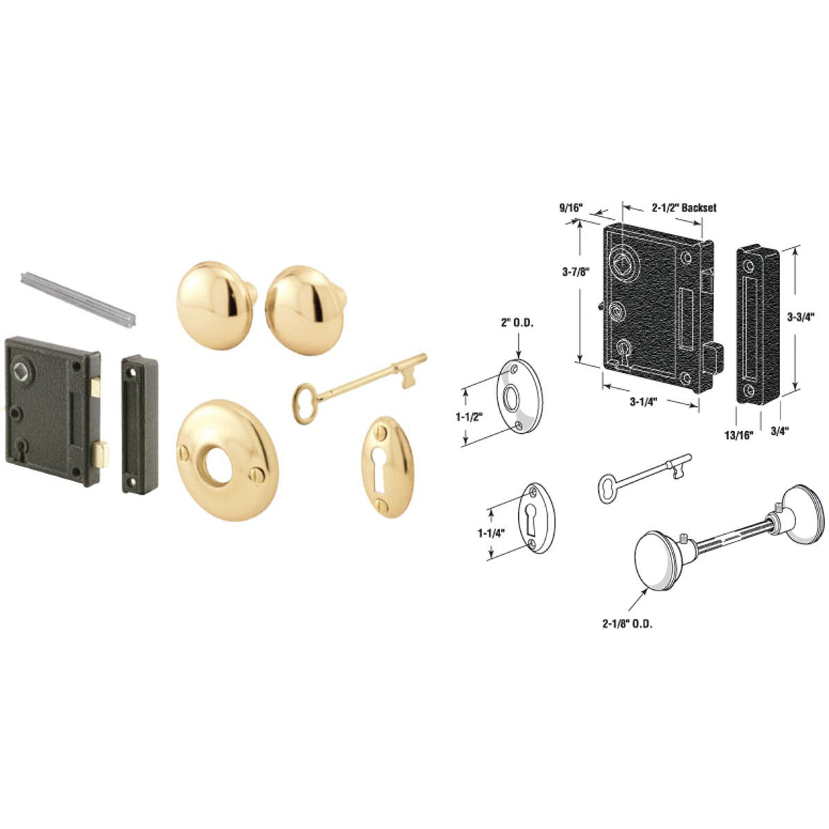 Key Rim Lock Part Set | True Value Hardware