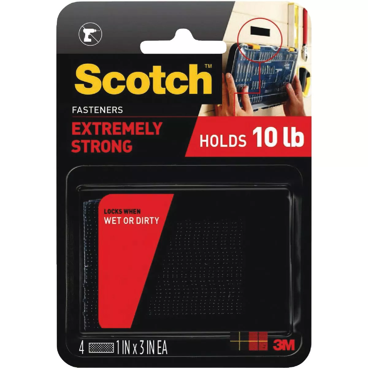 Scotch 1 In. x 3 In. Extreme Fasteners (2 Sets of Strips) - photo 2