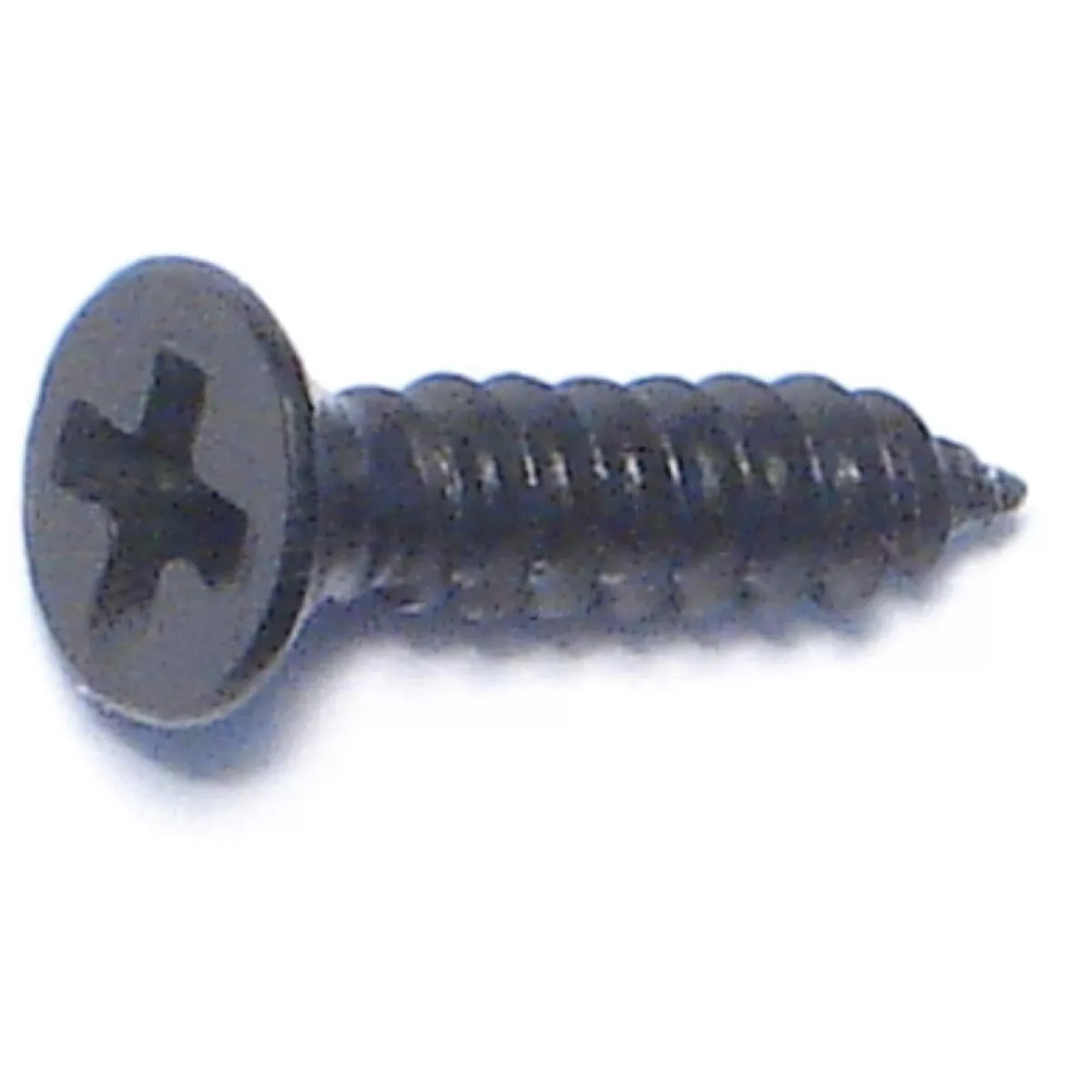 Midwest Fastener #4 x 1/2 In. Black Steel Phillips Flat Head Sheet Metal Screws (40 Ct.)