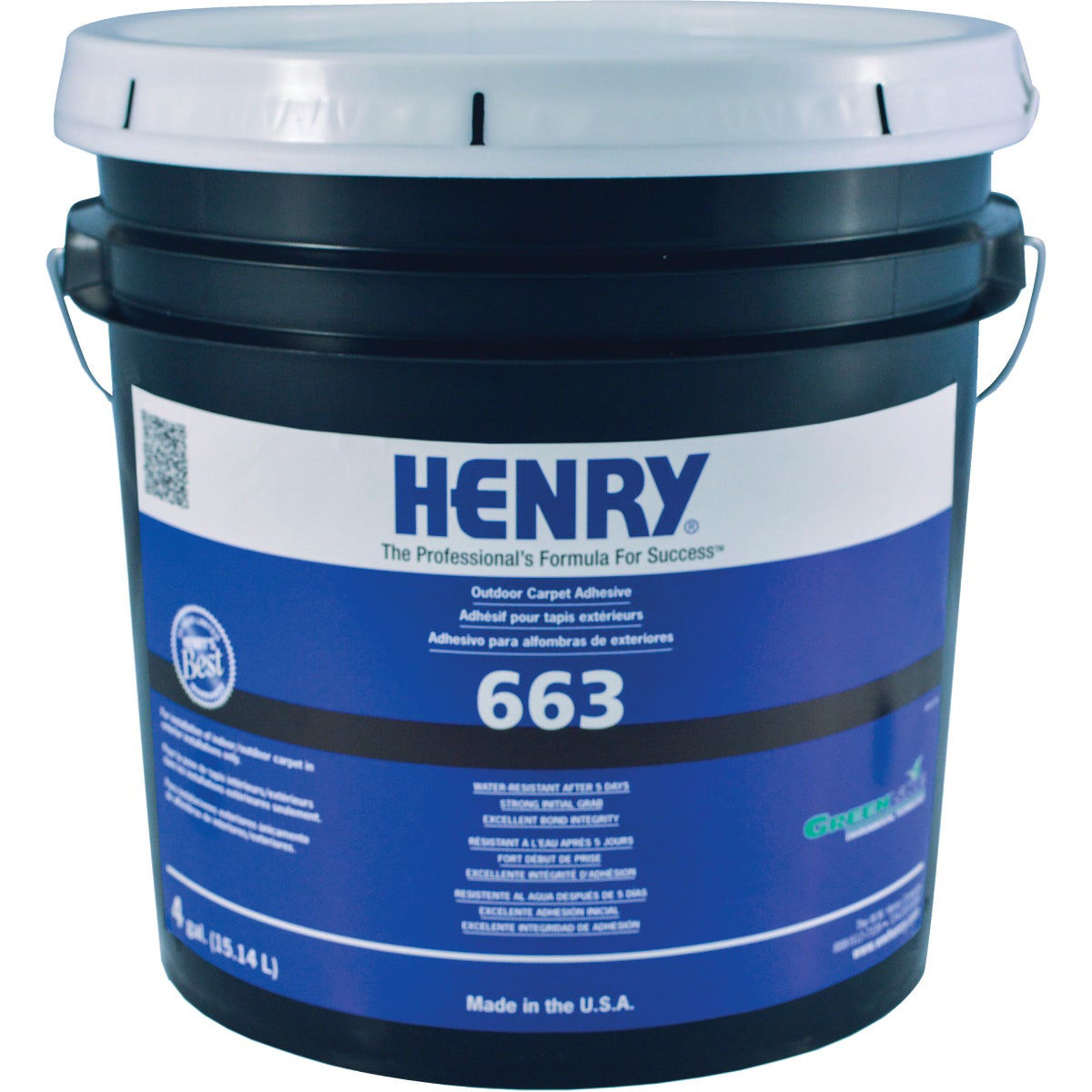 Henry 663 Outdoor Carpet Adhesive, 4 Gal. Pail