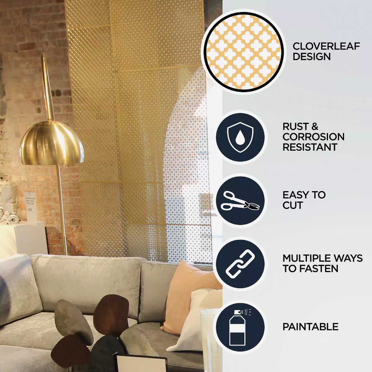 M-D Building Products 36 In. x 36 In. x .020 In. Mill Aluminum Sheet Cloverleaf - photo 5