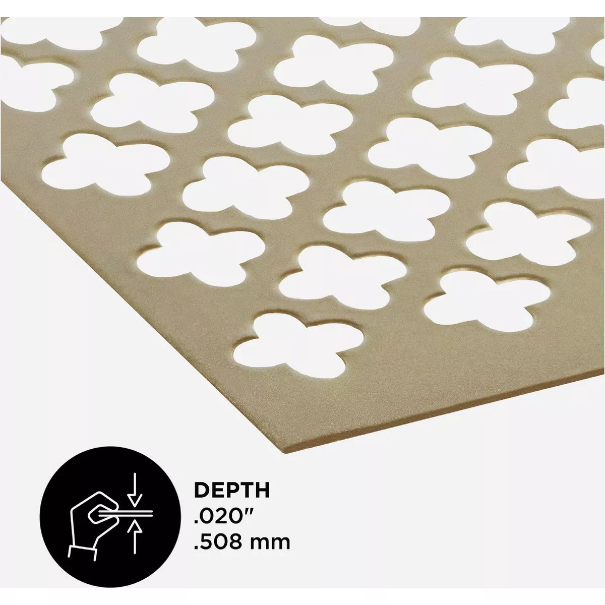 M-D Building Products 36 In. x 36 In. x .020 In. Brass Aluminum Sheet Cloverleaf - photo 6