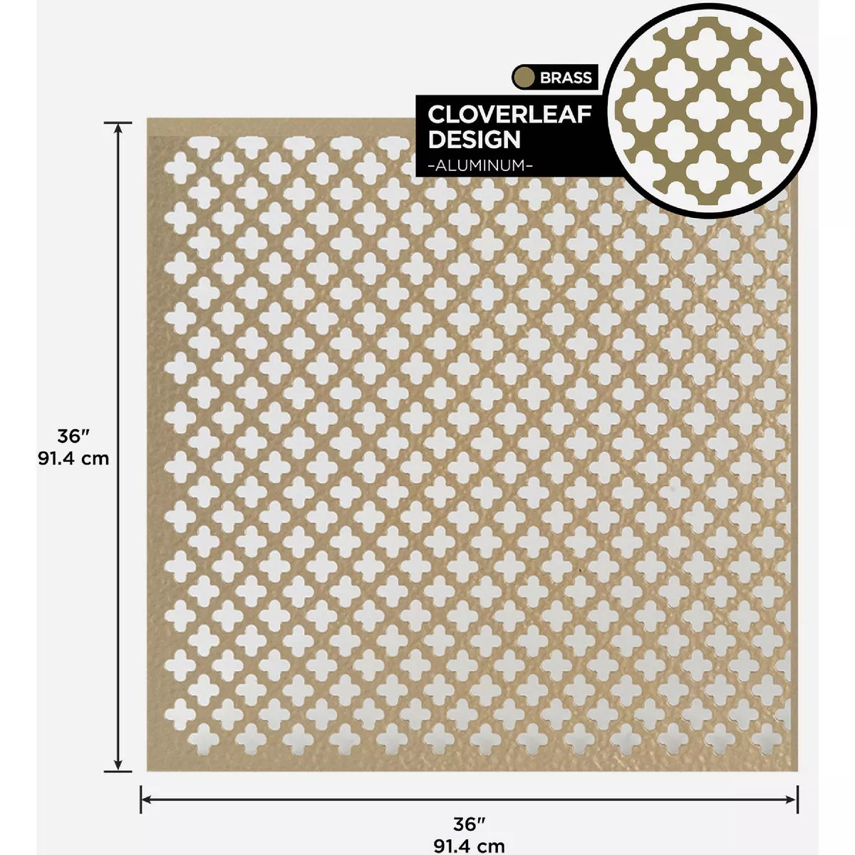 M-D Building Products 36 In. x 36 In. x .020 In. Brass Aluminum Sheet Cloverleaf - photo 7