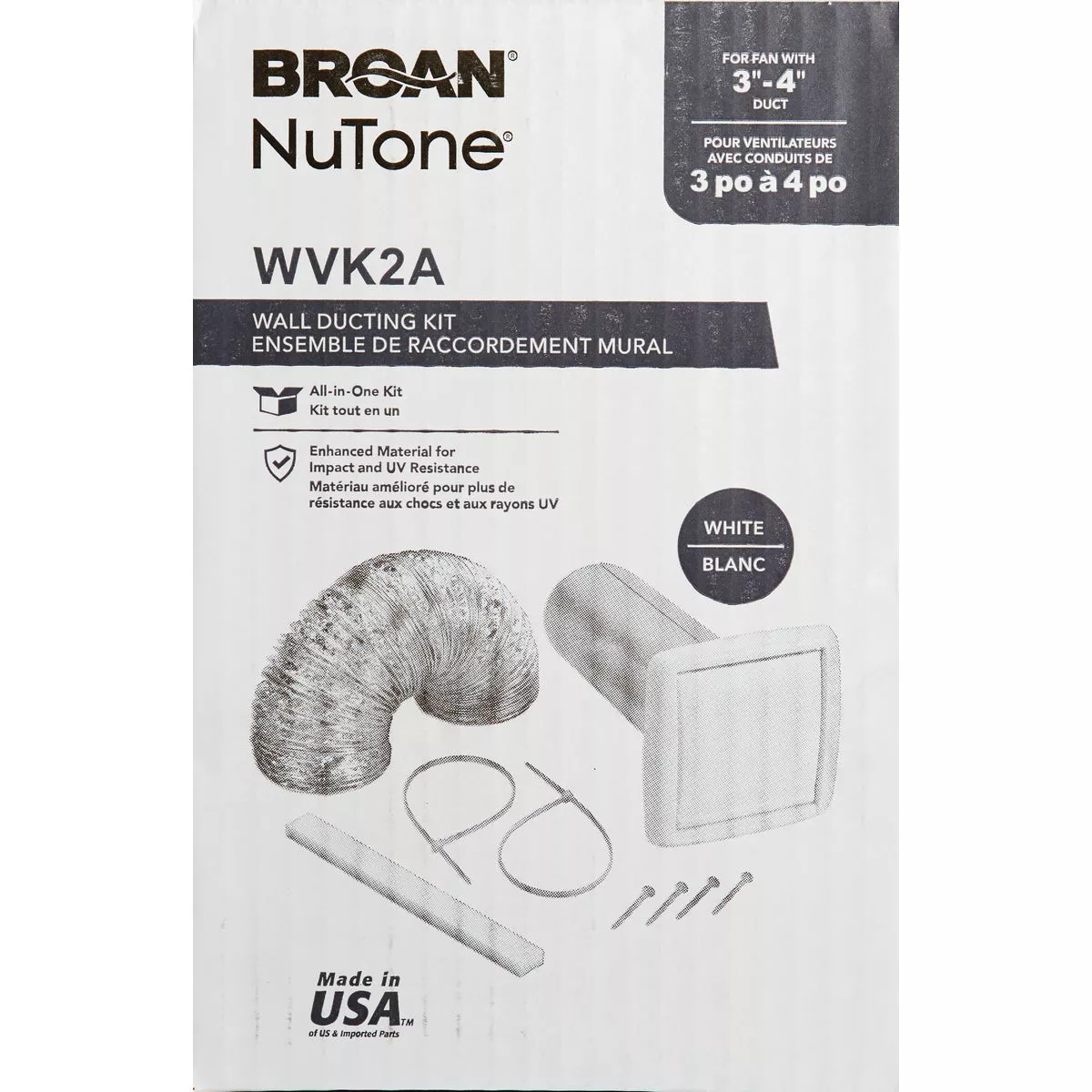 Broan-Nutone 3 In./4 In. Exhaust Fan Wall Vent Kit (8-Piece) - photo 4