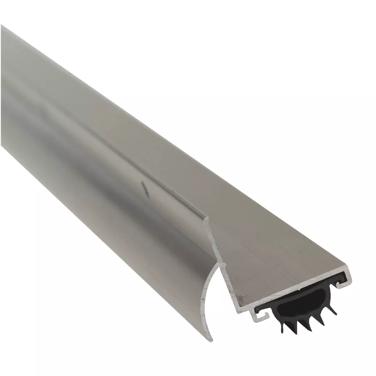 M-D Ultra 1.75 In. W. x 1.25 In. H. x 36 In. L. Satin Nickel Vinyl L-Shaped Door Bottom with Drip Cap for 1-3/8 & 1-3/4 In. Door