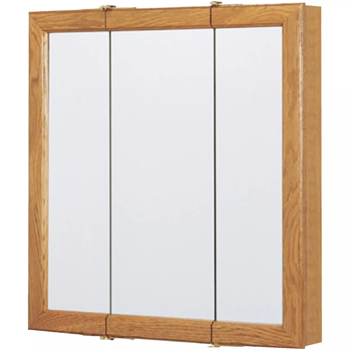 Continental Cabinets Oak 30 In. W x 28-3/4 In. H x 4-1/2 In. D Tri-View Surface Mount Medicine Cabinet - photo 3