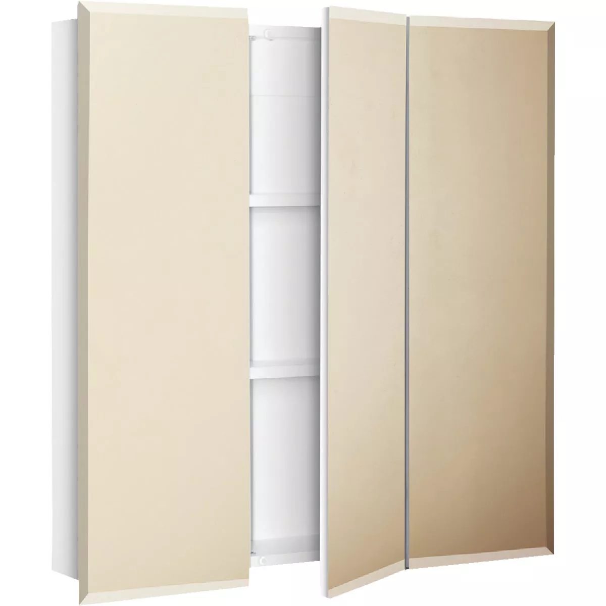 Continental Cabinets Frameless Beveled 24 In. W x 25 In. H x 4-1/4 In. D Tri-View Surface Mount Medicine Cabinet - photo 2