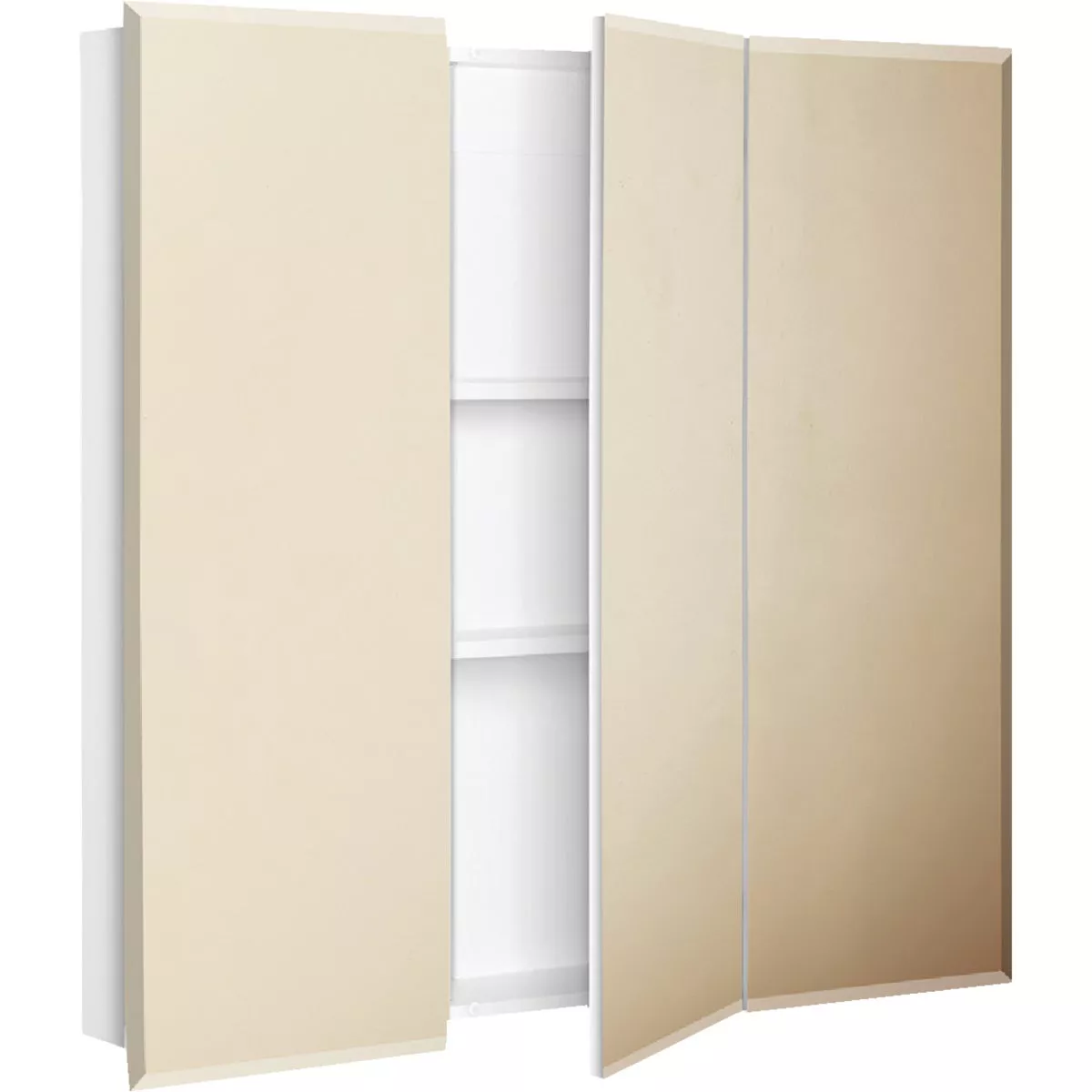 Continental Cabinets Frameless Beveled 30 In. W x 29-3/4 In. H x 4-1/4 In. D Tri-View Surface Mount Medicine Cabinet - photo 2
