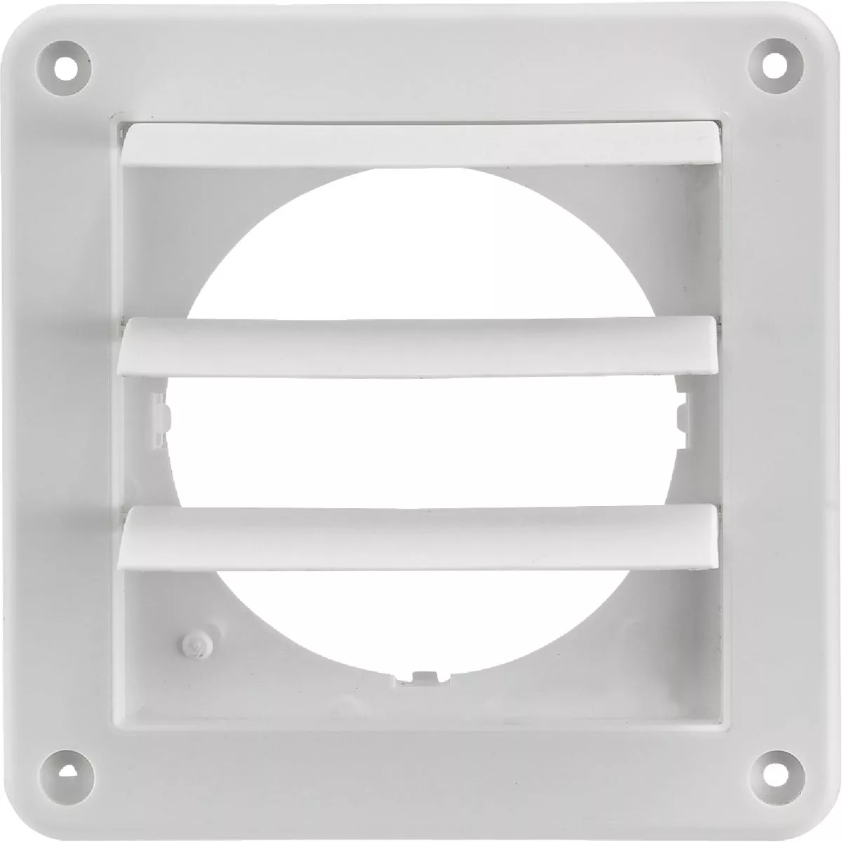 Lambro 4 In. White Plastic Exhaust Wall Louvered Vent - photo 9