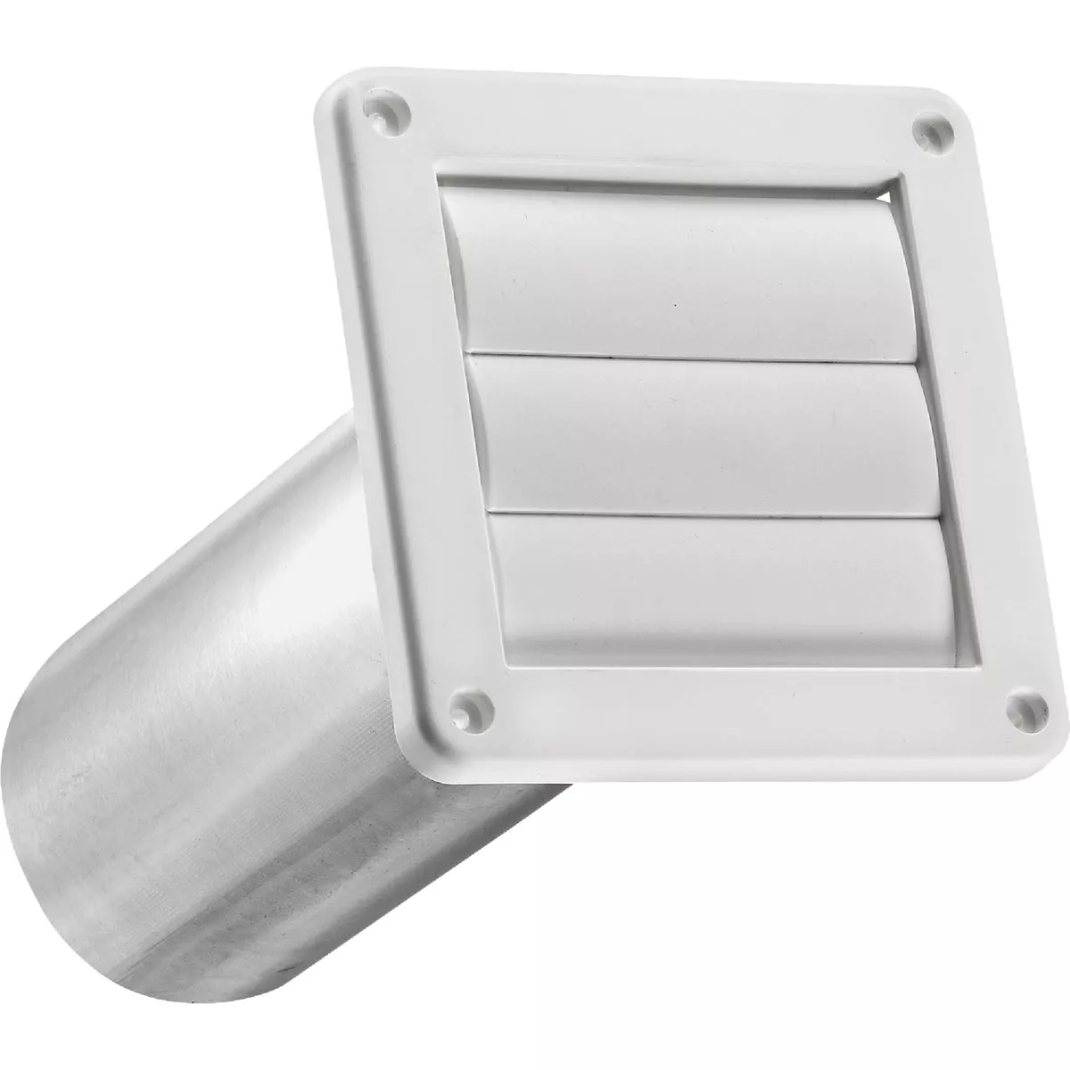 Lambro 4 In. White Plastic Exhaust Wall Louvered Vent - photo 7