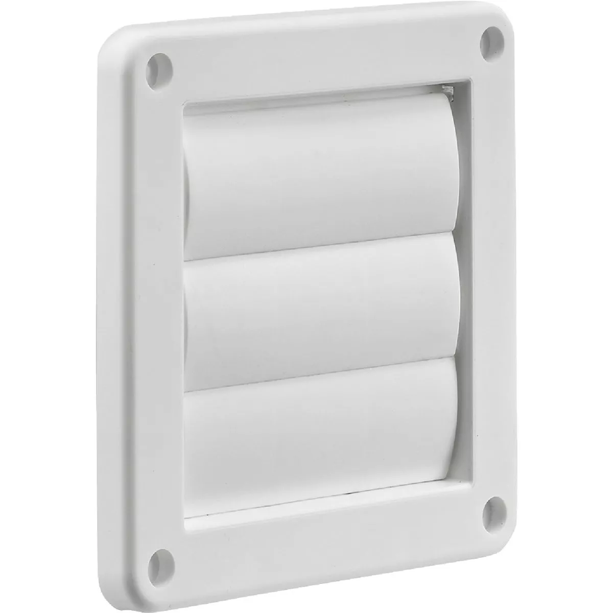Lambro 4 In. White Plastic Exhaust Wall Louvered Vent - photo 5