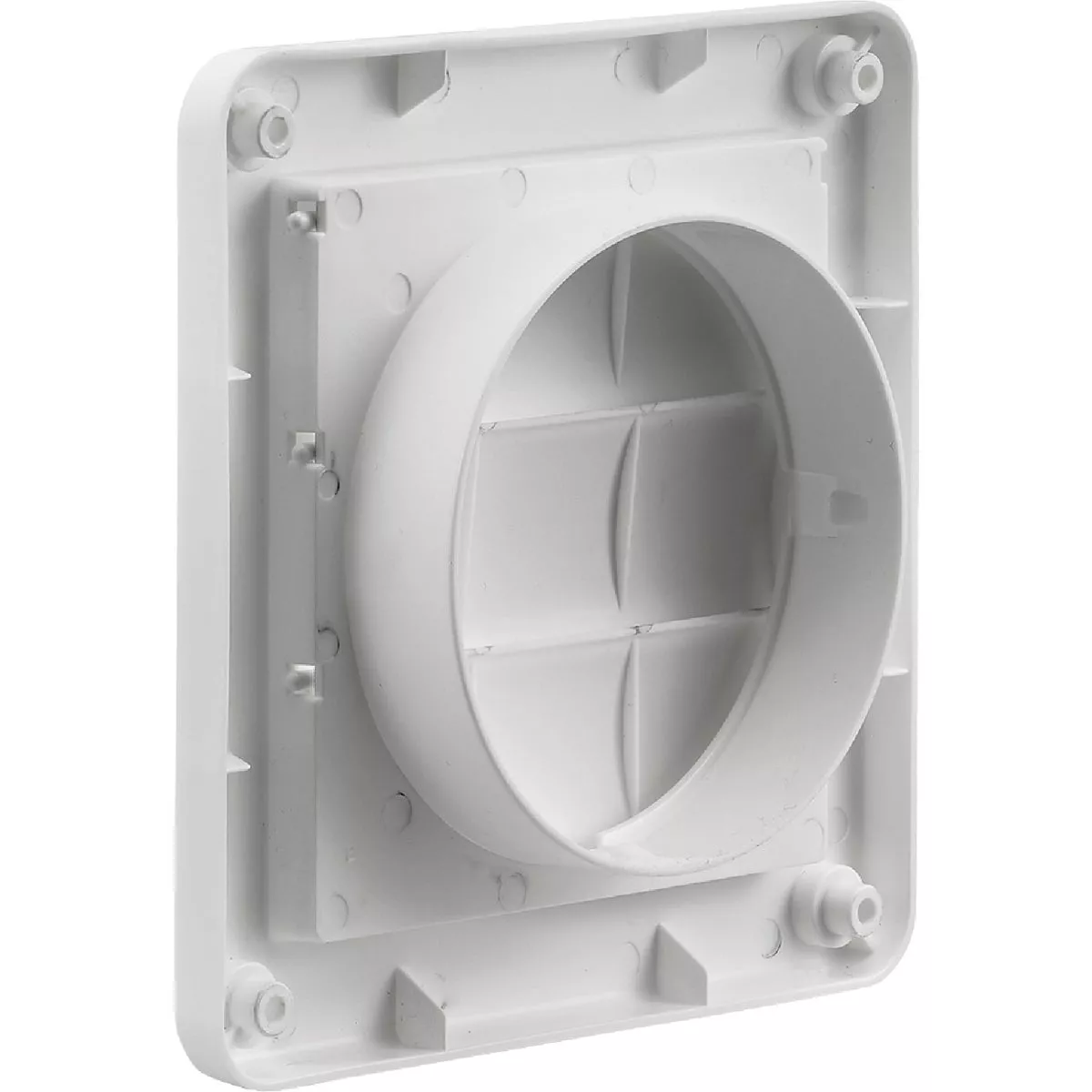 Lambro 4 In. White Plastic Exhaust Wall Louvered Vent - photo 10