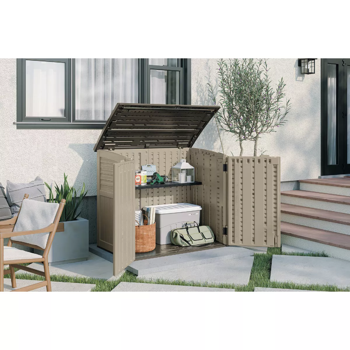 Suncast 34 Cu. Ft. Horizontal Storage Shed - photo 5