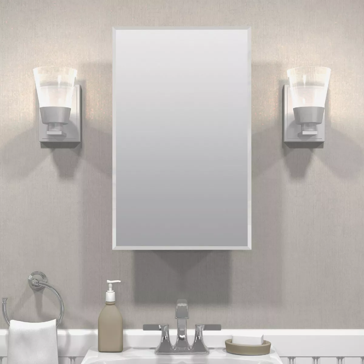 Zenith Frameless Beveled 16 In. W x 26 In. H x 4-1/2 In. D Single Mirror Surface/Recess Mount Medicine Cabinet - photo 3