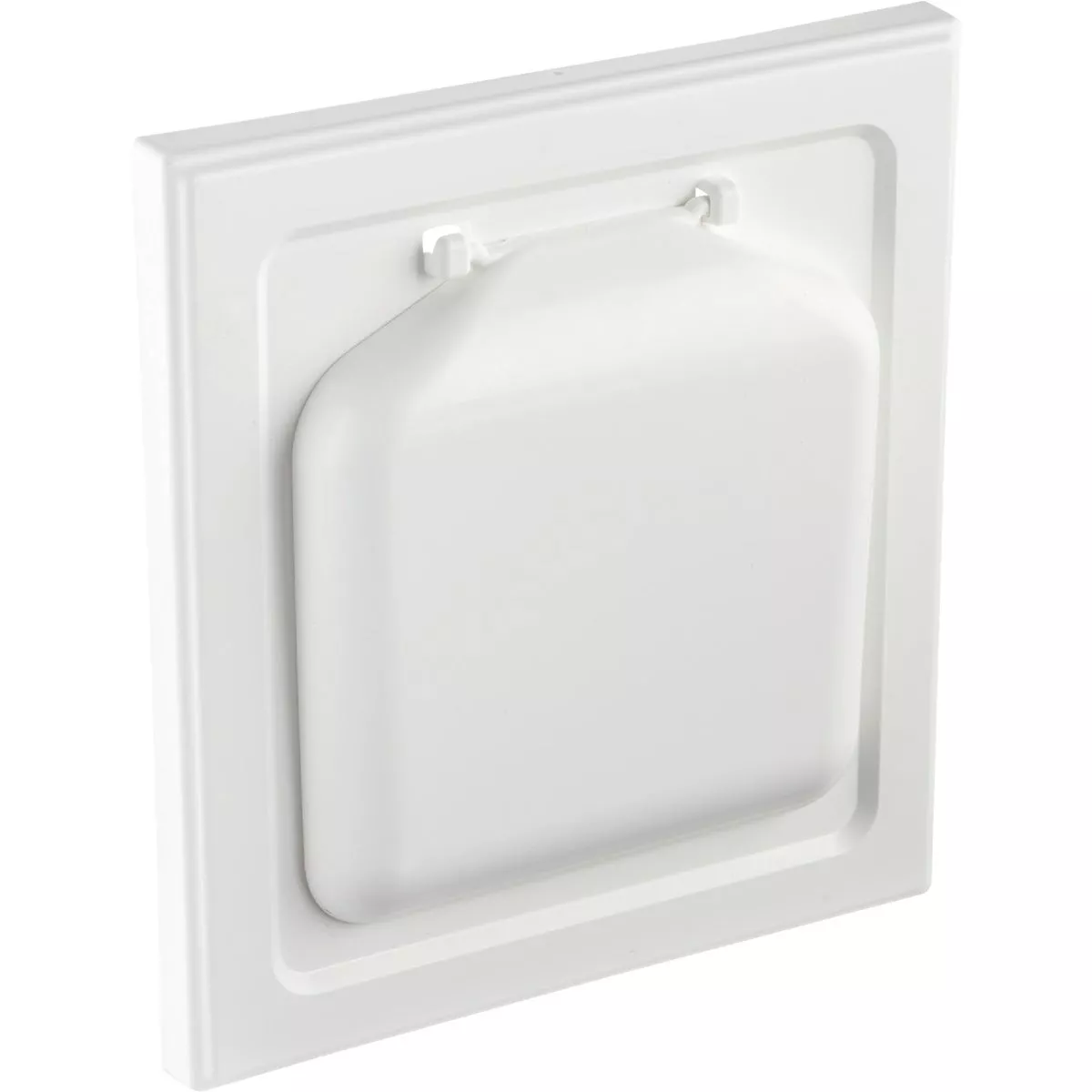 No-Pest 4 In. White Plastic Wide Mount Dryer Vent Hood