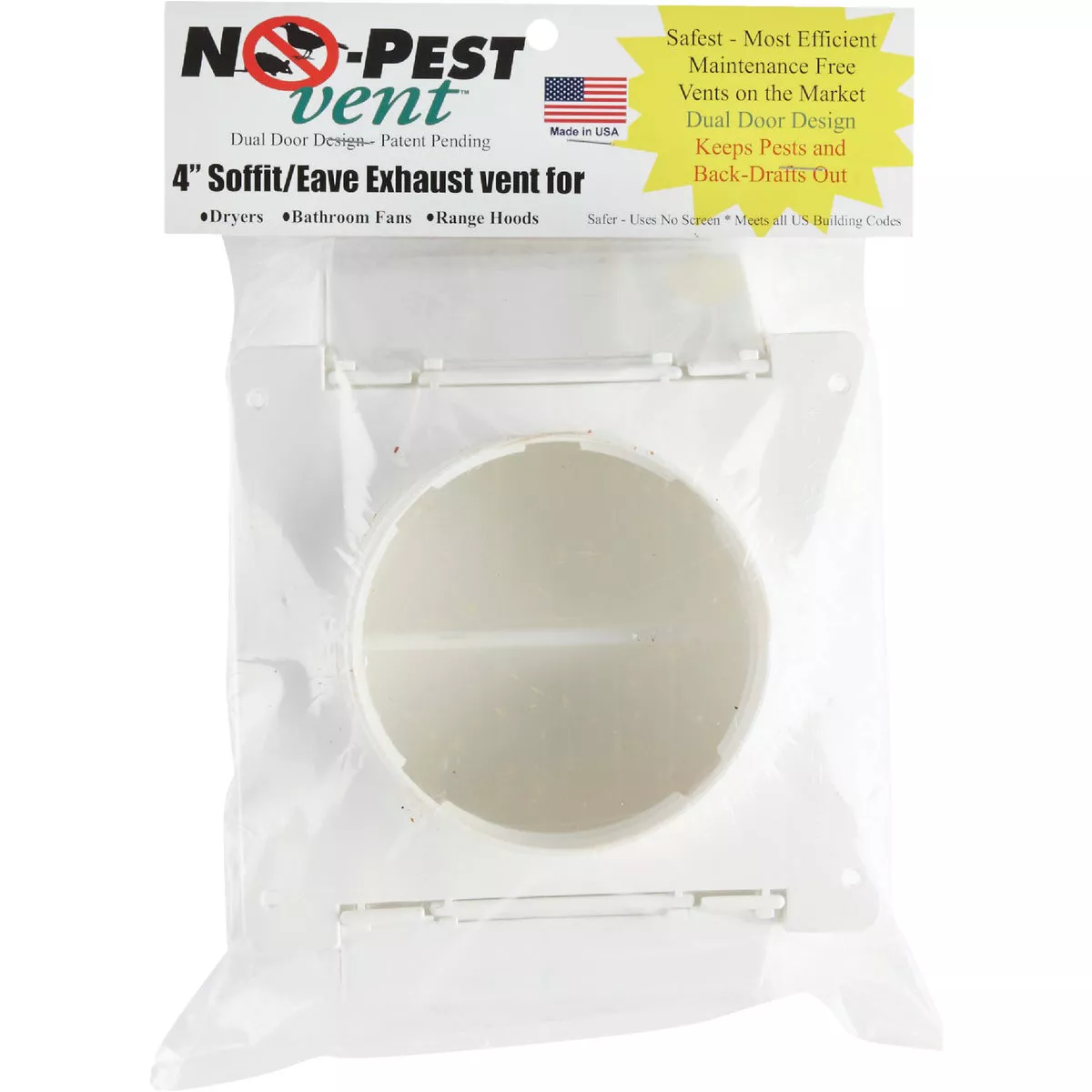 P-Tec Products 4 In. White Plastic No Pest Eave & Soffit Vent - photo 2