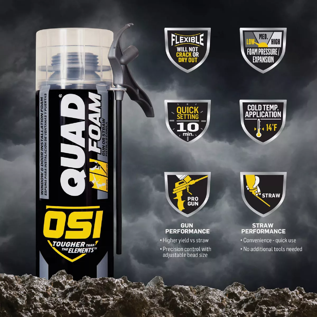 OSI Quad Foam 16 Oz. Dual Window & Door Foam Sealant - photo 3