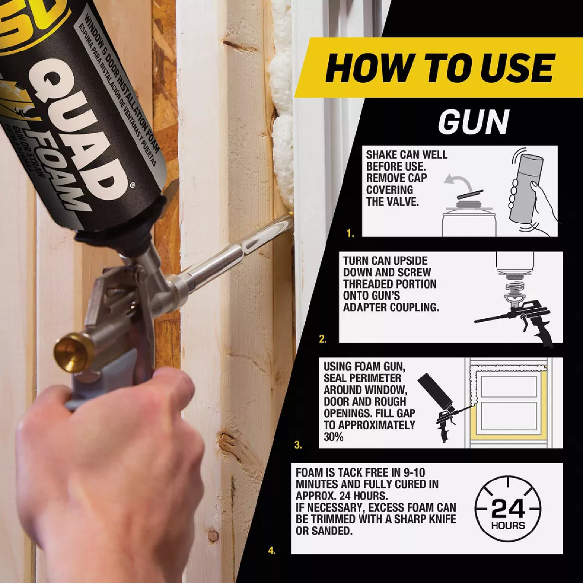 OSI Quad Foam 16 Oz. Dual Window & Door Foam Sealant - photo 5