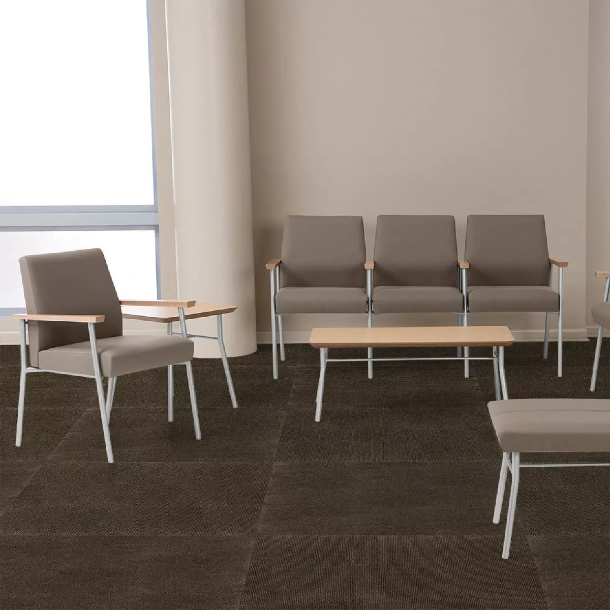 Smart Transformations 24 In. x 24 In. Espresso Mosaic Carpet Tile (15-Pack) - photo 3