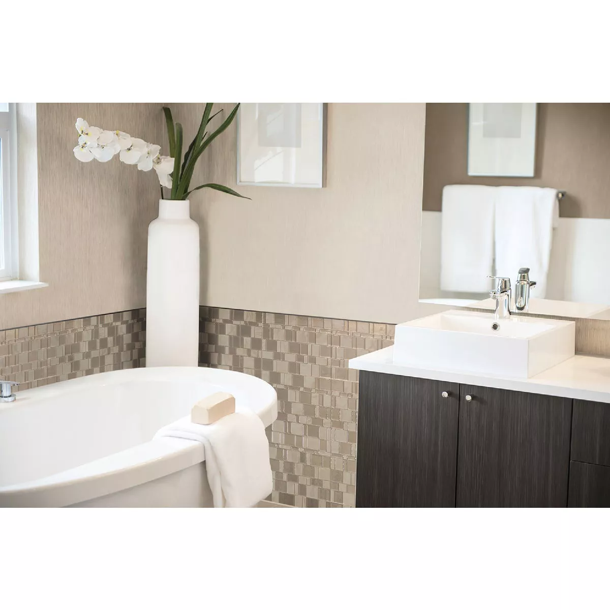 Smart Edge 0.27 In. x 18 In. Peel & Stick Edge Backsplash Trim, Ambra (Bronze Metallic) (4-Pack) - photo 3