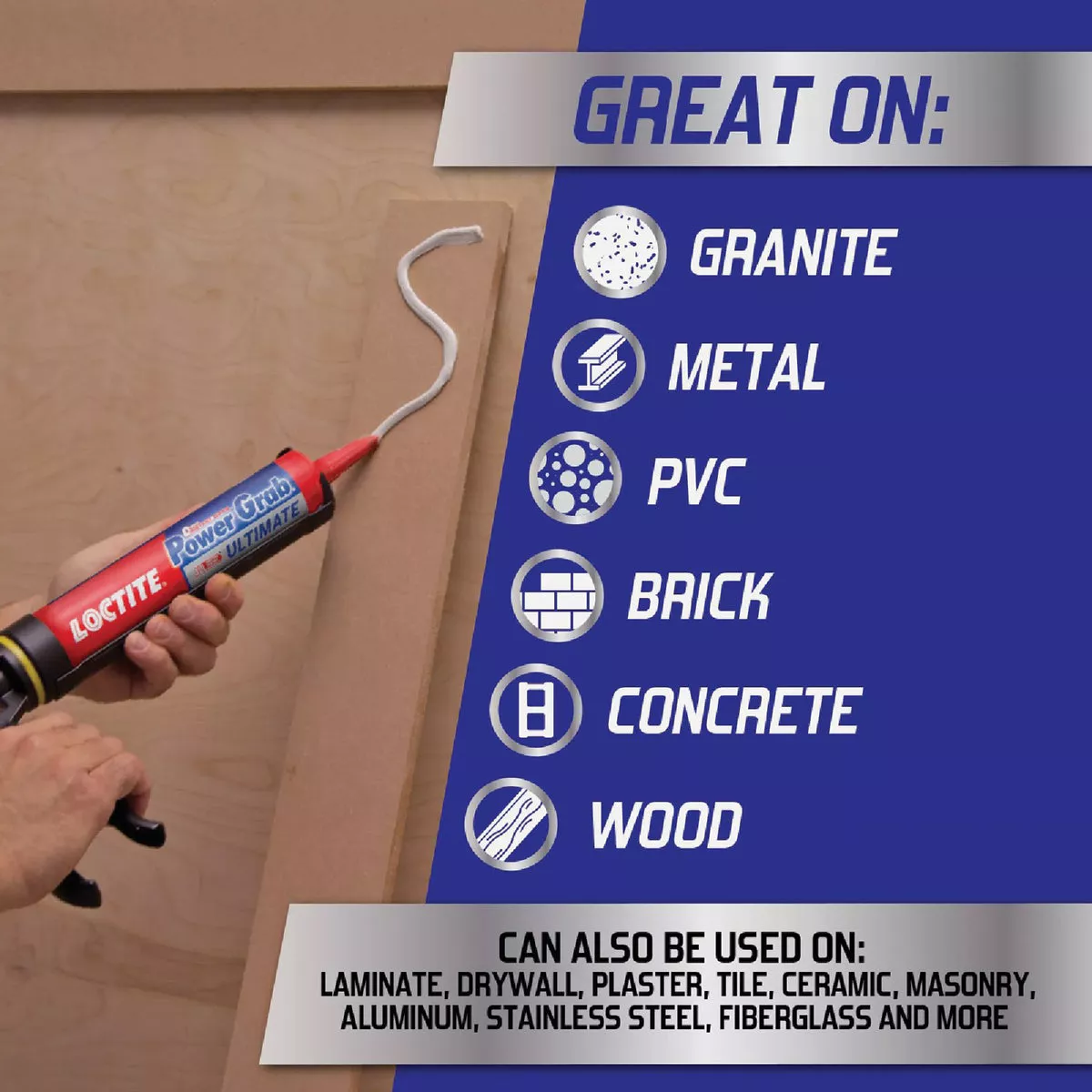 LOCTITE Power Grab 9 Oz. White Ultimate Construction Adhesive - photo 4