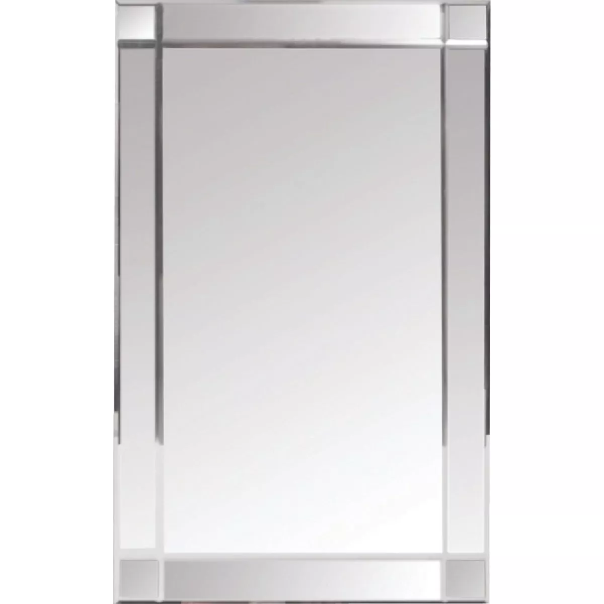Zenith Frameless Beveled 16 In. W x 26-3/8 In. H x 4-1/2 In. D Single Mirror Surface Mount V-Groove Mirror Medicine Cabinet