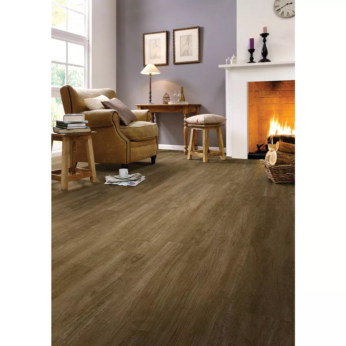 Mohawk Design Elements Walnut Mocha 6 In. W x 48 In. L Luxury Vinyl Rigid Core Floor Plank (24.11 Sq. Ft./Case) - photo 2
