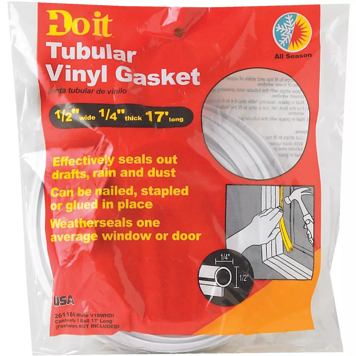 Do it Vinyl 1/2" W x 17' L 1/4" Vinyl Gasket - photo 2