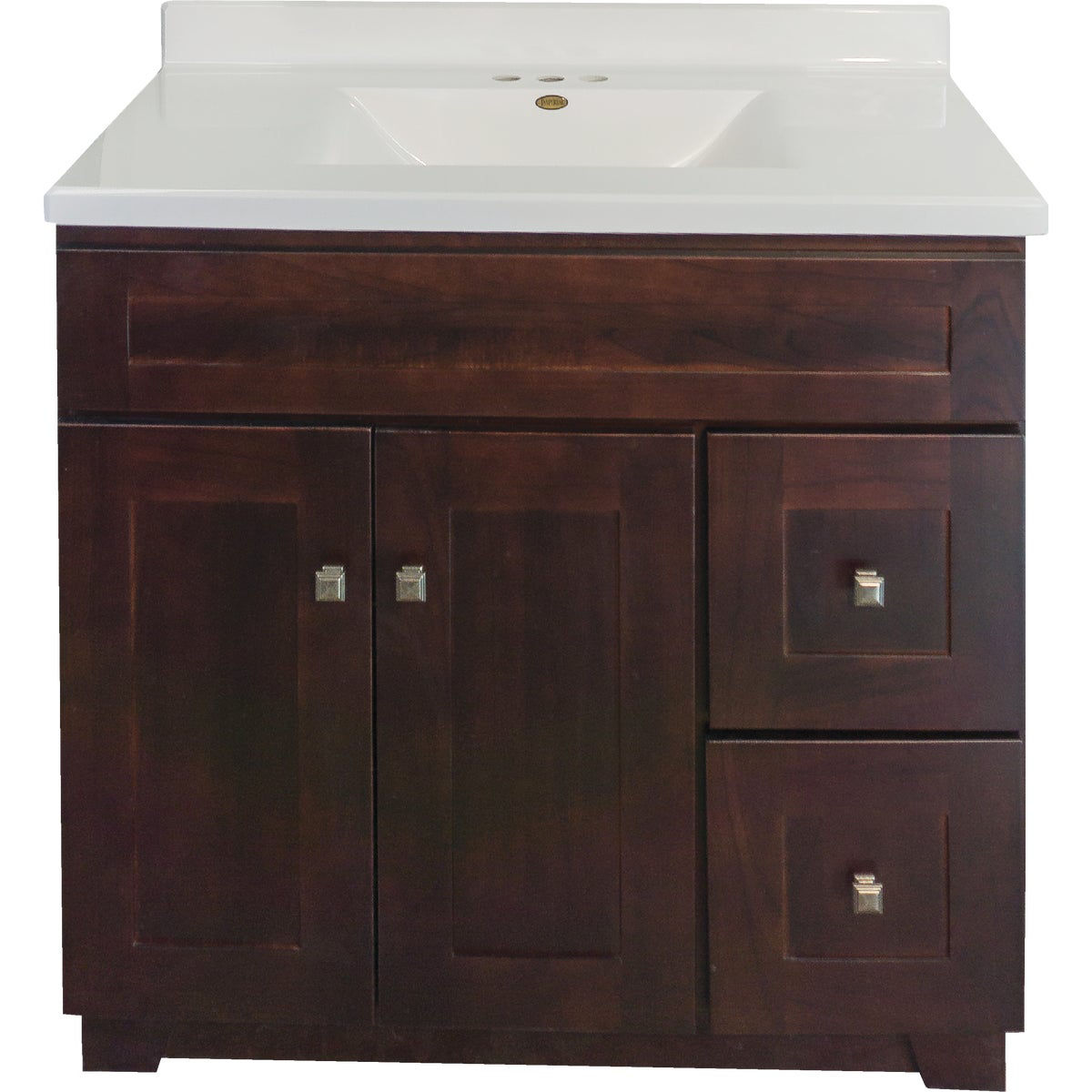 CraftMark CherryVale Shaker Cherry 36 In W x 34 In H x 21 In D Vanity Base without Top 2 Door or 2 Drawer