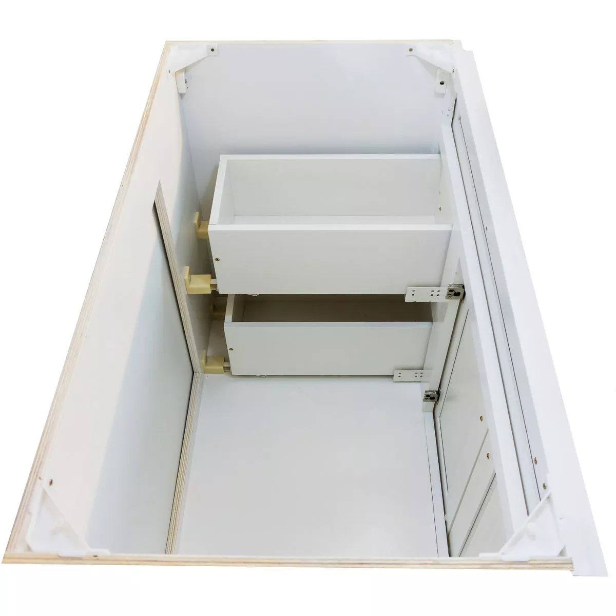 CraftMark Shaker Retreat White 36 In. W x 34 In. H x 21 In. D Vanity Base without Top, 2 Door/2 Drawer - photo 9